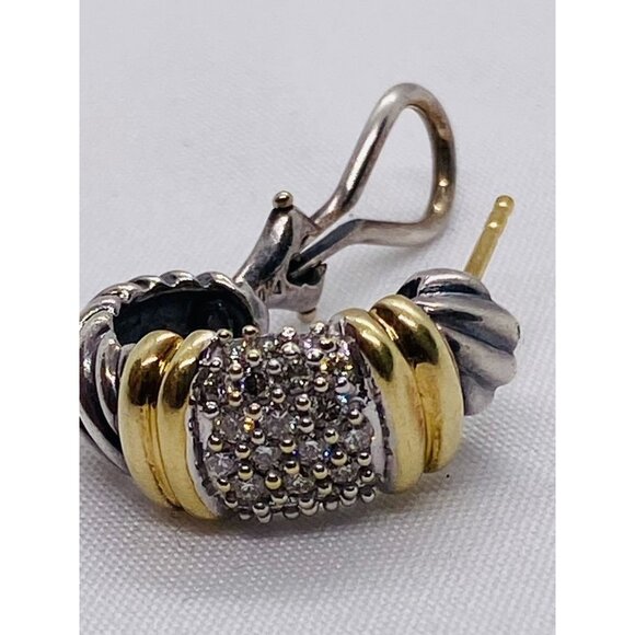 David Yurman Metro 18K 925 Single Replacement Earring Clip On Post - Picture 7 of 10